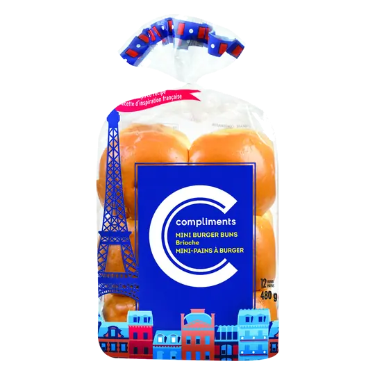 Mini Brioche Burger Buns 480 g (frozen)