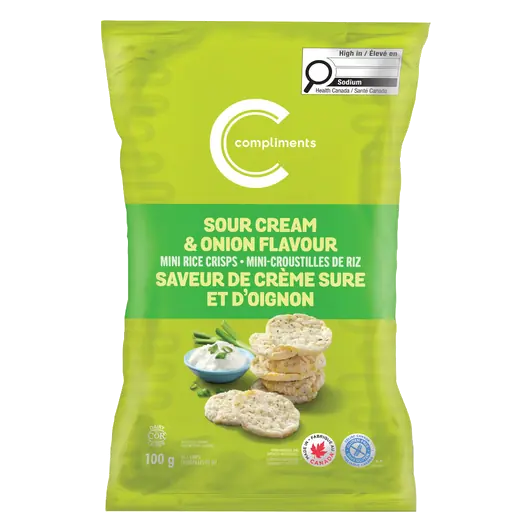 Mini Rice Crisps Sour Cream & Onion 100 g