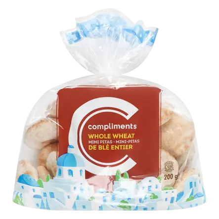 Mini Whole Wheat Pita Bread 200 g (frozen)