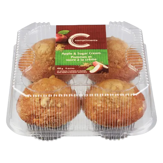 Muffins Apple & Sugar Cream 4 x 100 g (frozen)