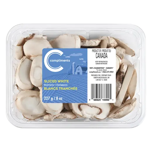 Mushroom White Sliced & Washed 227 g