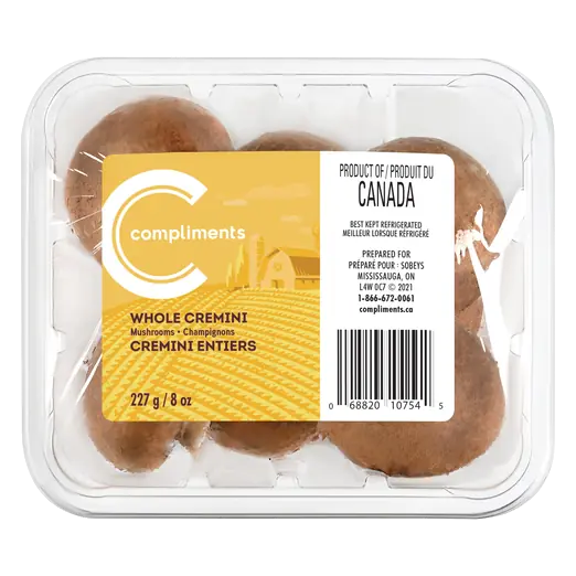 Mushrooms Whole Cremini 227 g