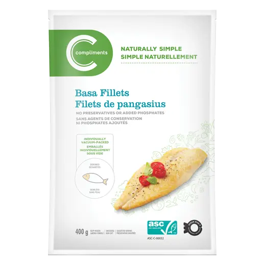 Naturally Simple Basa Fillets 400 g (frozen)