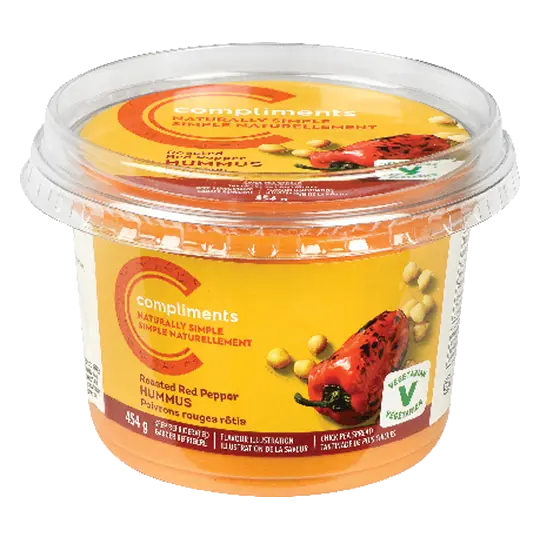 Naturally Simple Hummus Roasted Red Pepper 454 g