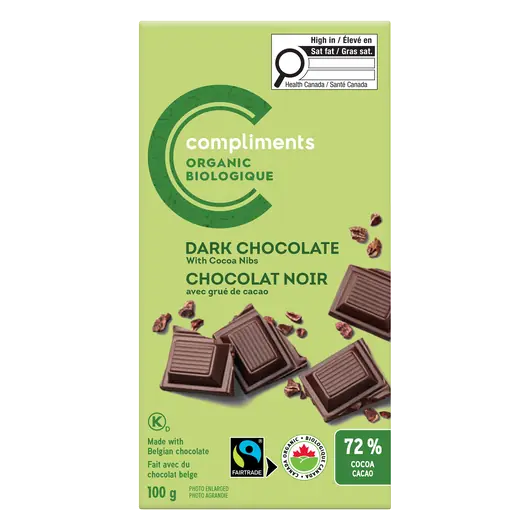 Organic Dark Chocolate Cocoa Nibs 100 g