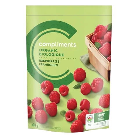 Organic Frozen Raspberries 600 g