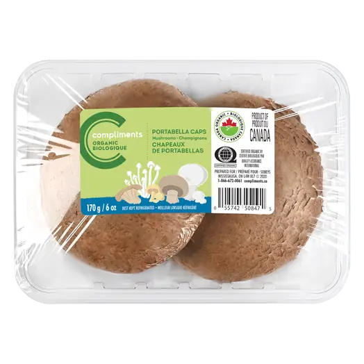 Organic Mushrooms Portabella Caps 170 g