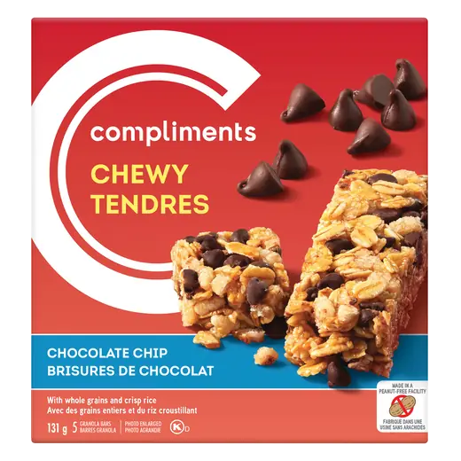 Peanut-Free Granola Bars Chewy Chocolate Chip 131 g