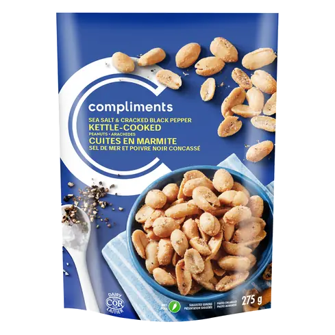 Peanuts Kettle Cooked Sea Salt & Black Pepper 275 g