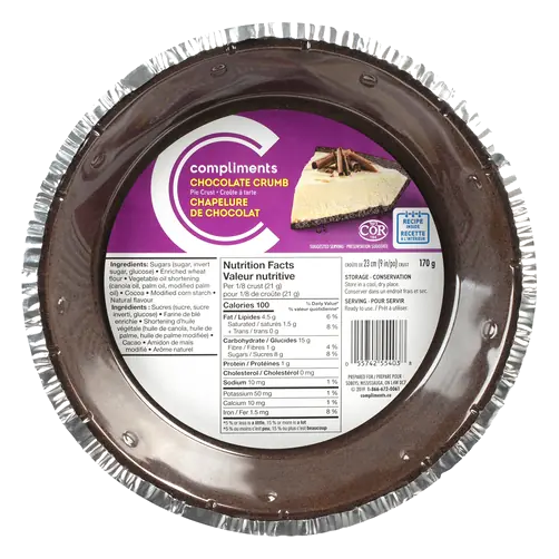 Pie Shell Graham Crumb Chocolate 170 g