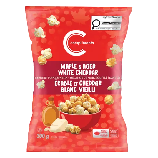 Popcorn Maple & Aged White Cheddar 200 g