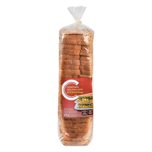 Sandwich Bread 100% Whole Wheat 675 g