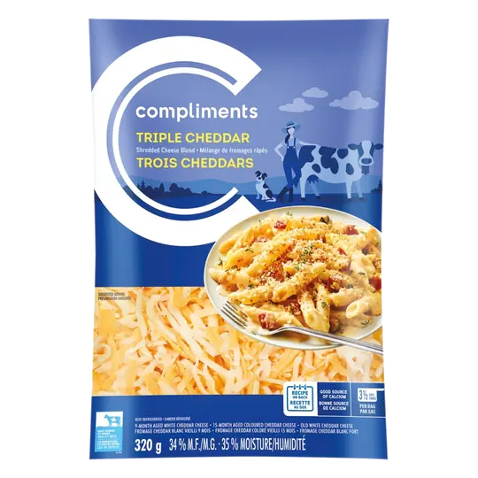 Shredded Cheese Triple Cheddar Blend 320 g