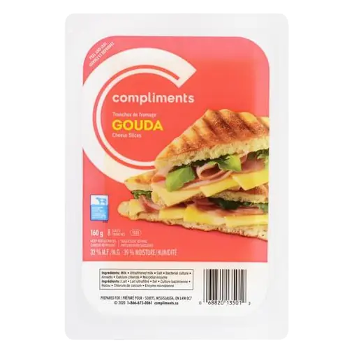 Sliced Cheese Gouda 8 Slices 160 g