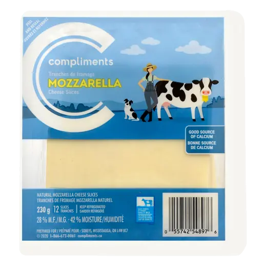 Sliced Cheese Mozzarella 12 Slices 230 g