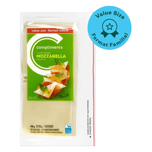 Sliced Cheese Mozzarella 22 Slices 440 g