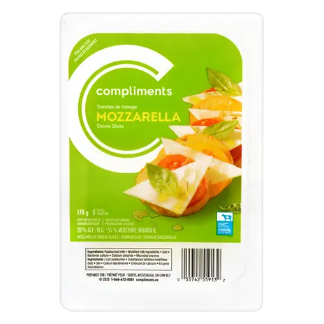 Sliced Cheese Mozzarella 8 Slices 170 g