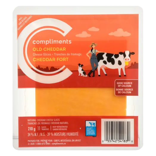 Sliced Cheese Old Cheddar 11 Slices 210 g