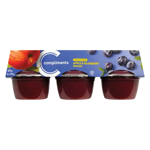 Snack Cups Unsweetened Apple Blueberry 6 x 113 g