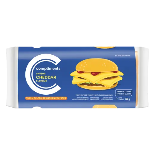 Thick Sliced Process Cheese Cheddar 14 Slices 400 g