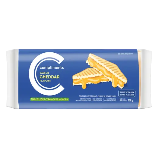 Thin Sliced Cheese Cheddar 40 Slices 800 g
