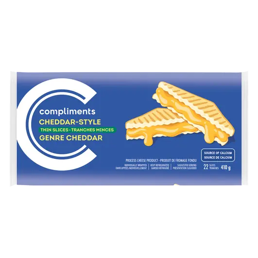 Thin Sliced Cheese Cheddar Style 22 Slices 410 g