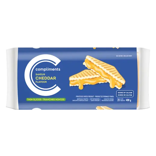 Thin Sliced Process Cheese Cheddar 20 Slices 400 g