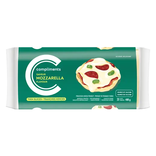 Thin Sliced Process Cheese Mozzarella 20 Slices 400 g