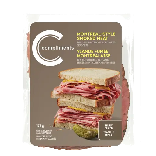 Thinly Sliced Meat Smoked Montreal-Style 175 g