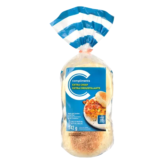 English Muffins Extra Crispy 6 Pack 342 g