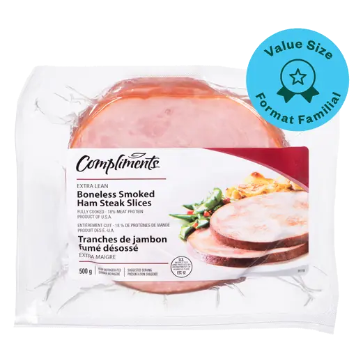 Extra Lean Smoked Ham Steak Slices Boneless Value Size 500 g