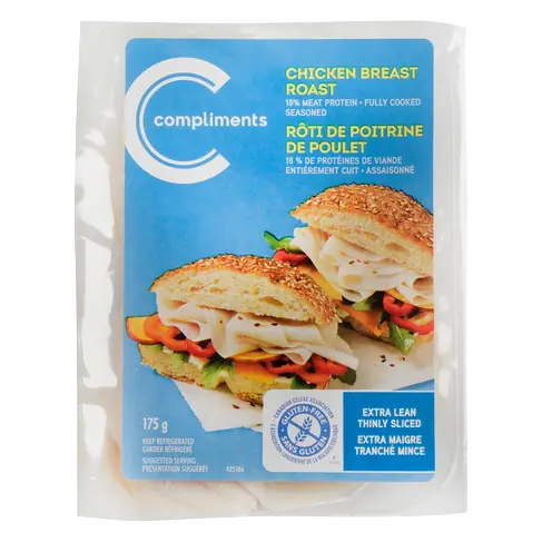 Extra Lean Thinly Sliced Chicken Breast Roast Sliced Meat 175 g