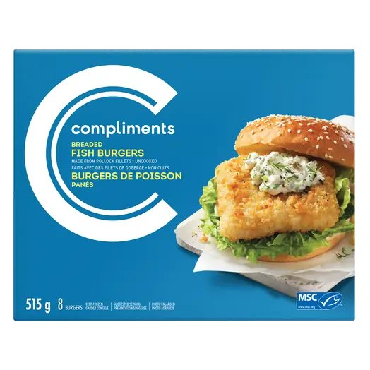 Frozen Breaded Fish Burger 515 g