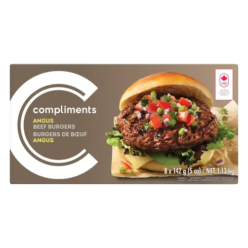 Frozen Burgers Angus Beef 8 Patties 1.13 kg