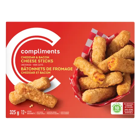 Frozen Cheese Sticks Cheddar Bacon 325 g