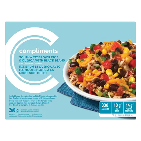Frozen Entree Southwest Rice Beans Quinoa 260 g
