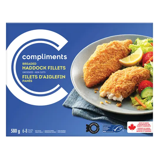 Frozen Haddock Fillets Breaded 580 g