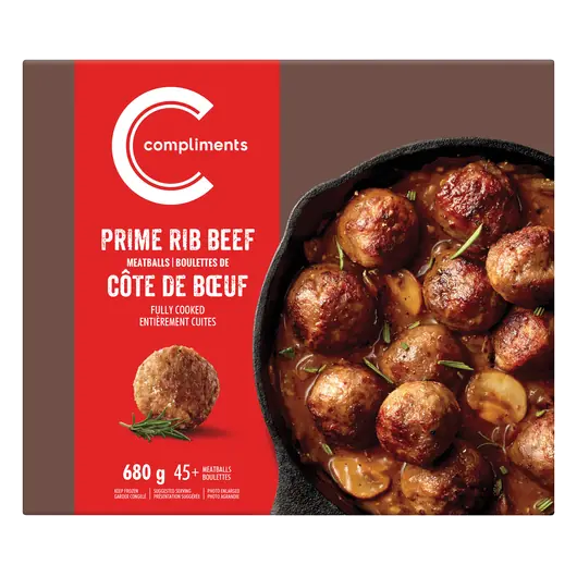 Frozen Meatballs Prime Rib Beef 680 g