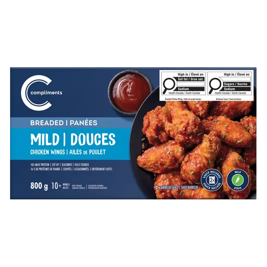 Frozen Mild Chicken Breaded Wings 800 g