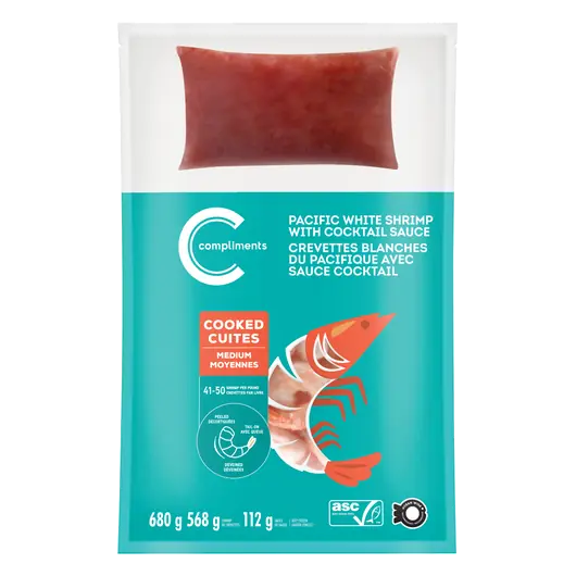Frozen Shrimp Ring Cooked With Sauce 41/50 Count 680 g