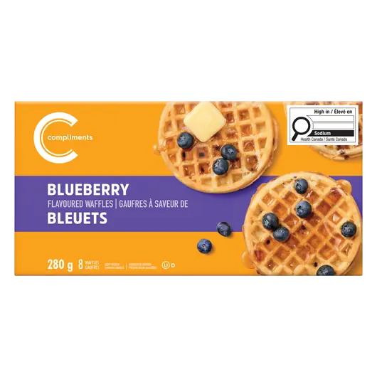 Frozen Waffles Blueberry 8 Pack 280 g