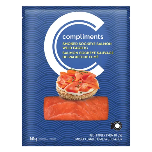 Frozen Wild Pacific Smoked Sockeye Salmon 140 g