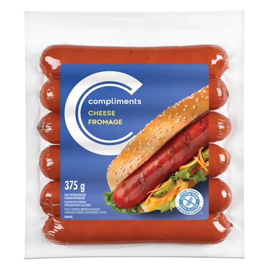 Gluten-Free Fully Cooked Sausage Smoked Cheese 375 g