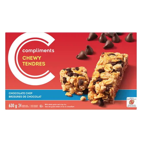 Granola Bars Chewy Tenders Chocolate Chip 24 Bars 630 g