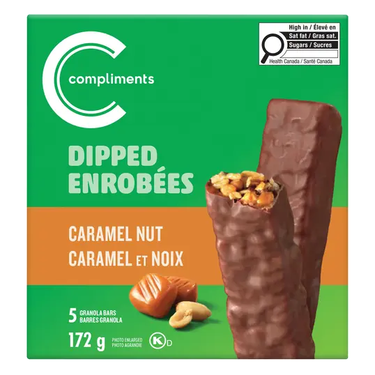 Granola Bars Dipped Caramel Nut 172 g