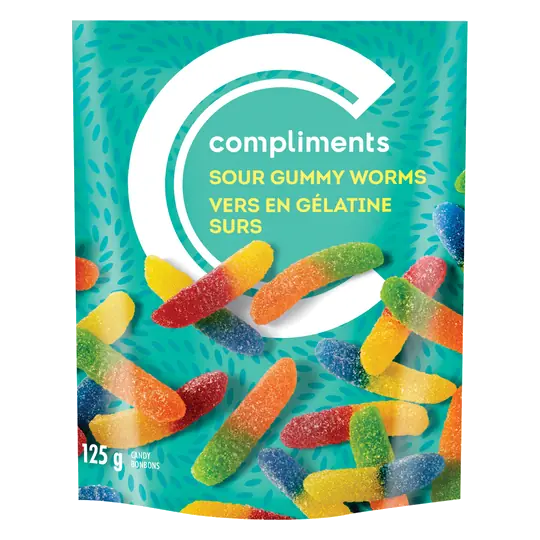 Gummy Worms Sour Neon 125 g