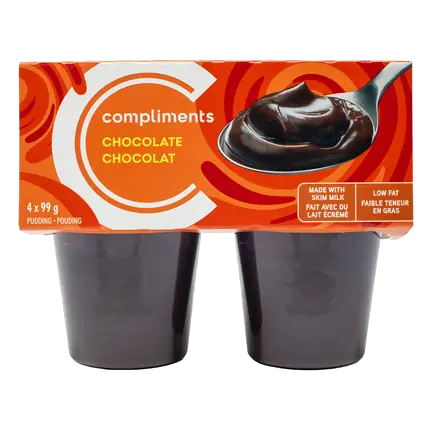 Low Fat Pudding Cups Chocolate 4 x 99 g