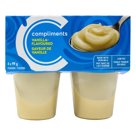 Low Fat Pudding Cups Vanilla 4 x 99 g