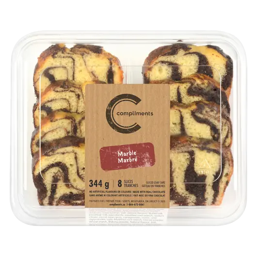 Marble Sliced Loaf Cake 344 g (frozen)