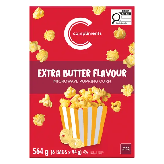 Microwave Popping Corn Extra Butter 6 Pack 94 g